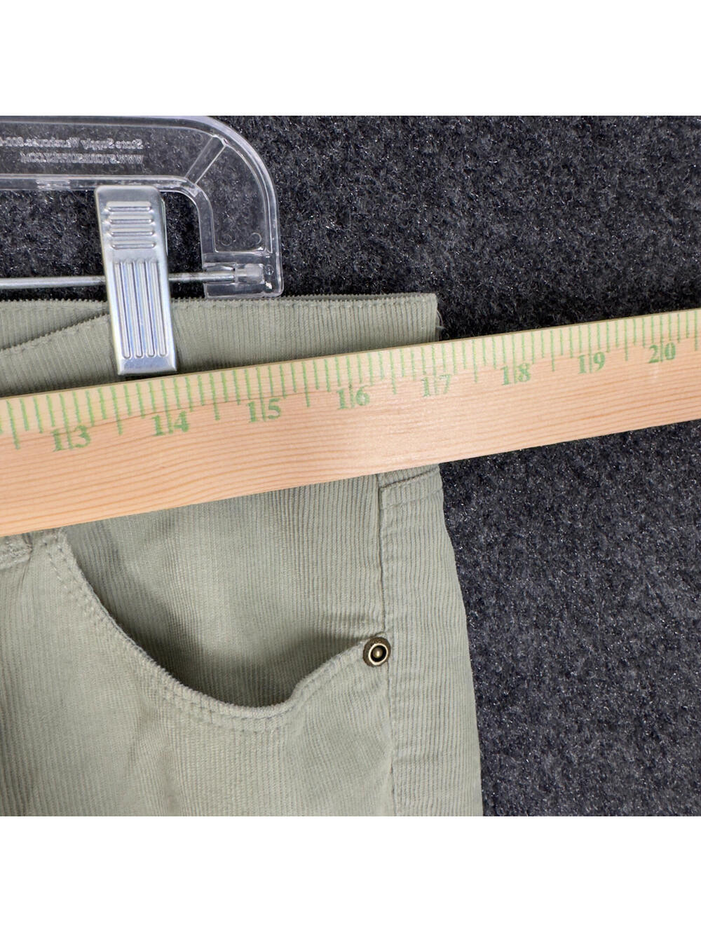 New York & Company Pants Women 6 Gray Bootcut Low Rise Flat Front Corduroy - Picture 3 of 8
